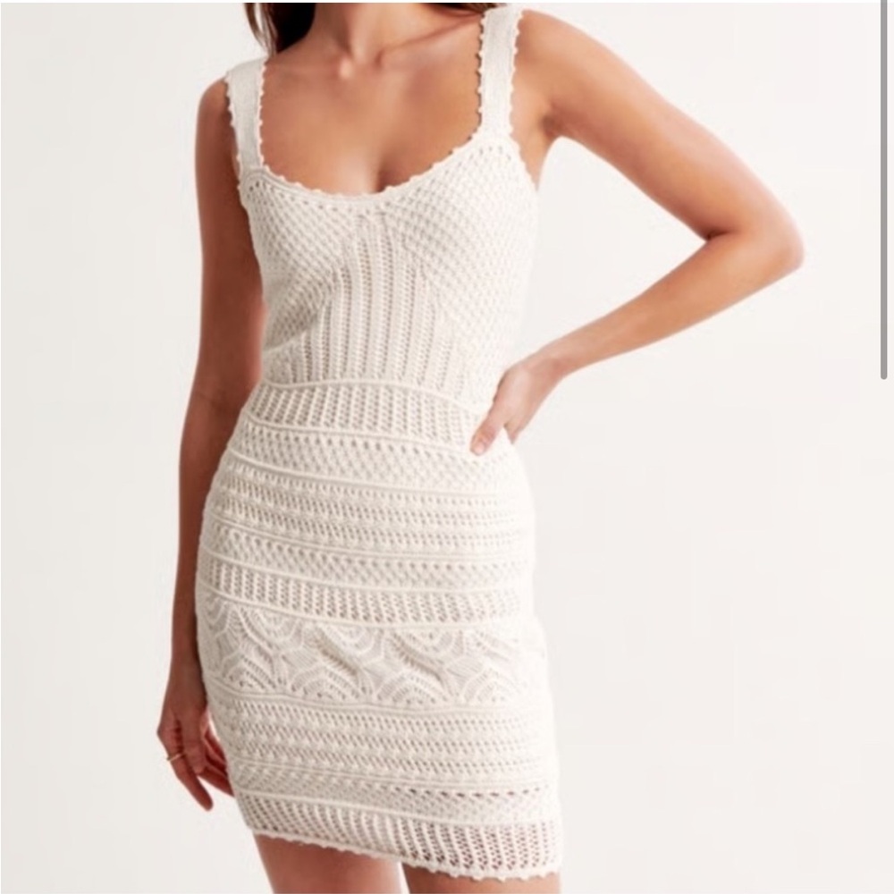 Abercrombie & Fitch Cream Knit Mini Dress